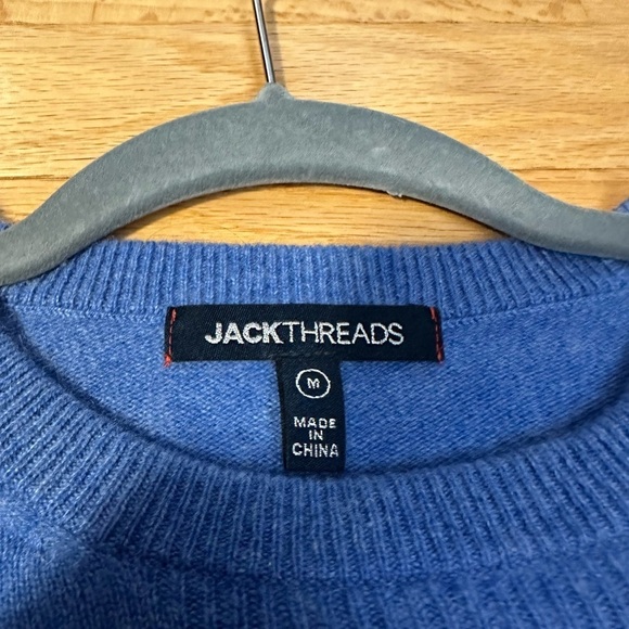 Jack Threads Blue Cashmere Sweater Size Medium - Picture 3 of 7